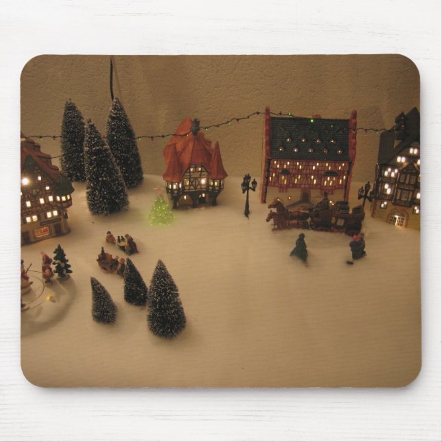 Alfombrilla De Ratón Pueblo del navidad (Frente)