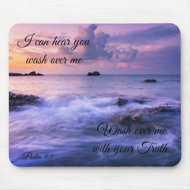 Alfombrilla De Ratón Puedo Escucharte Almohadilla De Ratón De Océano Pú (Frente)