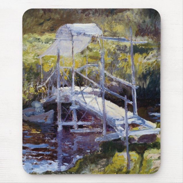 Alfombrilla De Ratón Puente Blanco de John Twachtman (Frente)