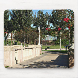 Alfombrilla De Ratón Puente caminante alrededor de Lake Mirror