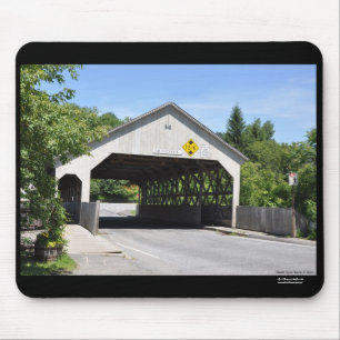 Alfombrilla De Ratón Puente cubierto Quechee Gorge, Vermont - Mousepad