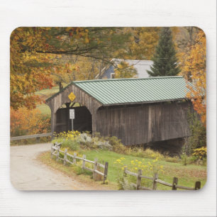 Alfombrilla De Ratón Puente cubierto, Vermont, EE. UU.