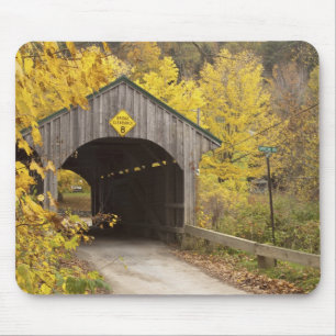 Alfombrilla De Ratón Puente cubierto, Vermont, EE. UU. 2