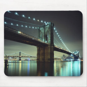 Alfombrilla De Ratón Puente de Brooklyn en el puente de Manhattan de la