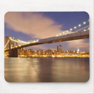 Alfombrilla De Ratón Puente de Brooklyn y Manhattan en la noche