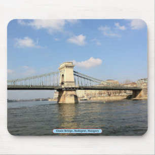 Alfombrilla De Ratón Puente de cadena, Budapest, Hungría