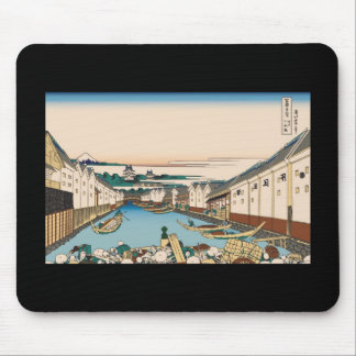 Alfombrilla De Ratón Puente de Hokusai Nihonbashi en Edo