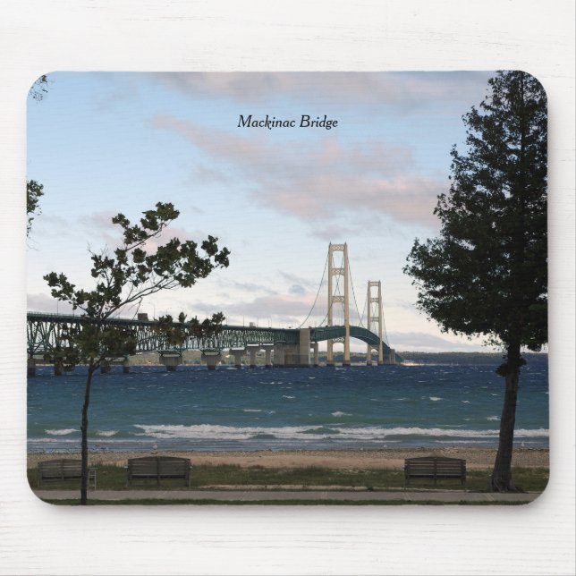 Alfombrilla De Ratón Puente de Mackinac con mousepad arbórea (Frente)