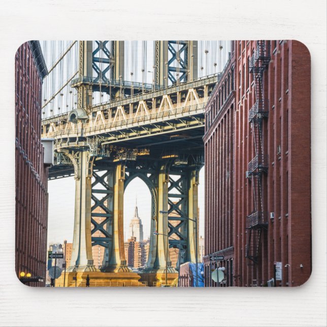 Alfombrilla De Ratón Puente de Manhattan en Sunset Mouse Pad (Frente)