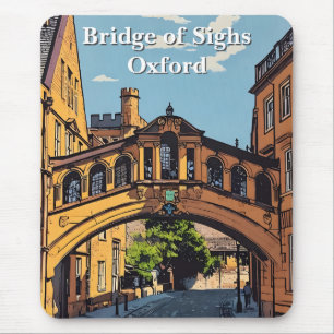 Alfombrilla De Ratón Puente de suspiros en pintura Poster de Oxford