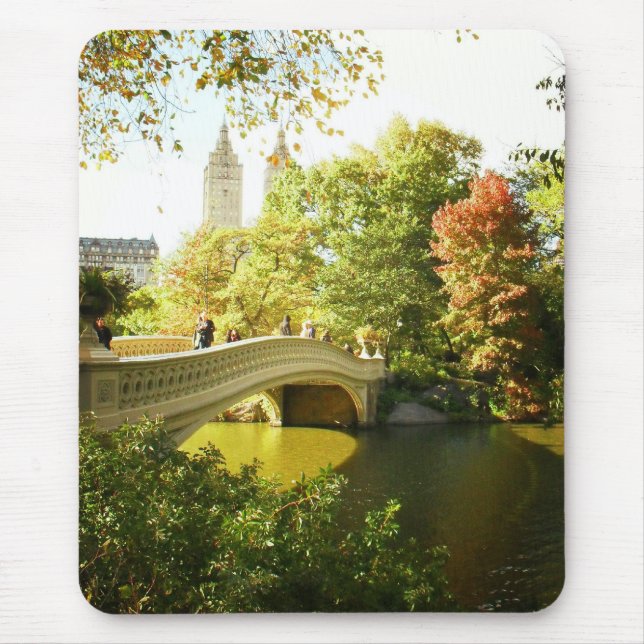 Alfombrilla De Ratón Puente del arco, Central Park, verano tardío, NYC (Frente)