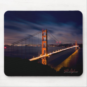 Alfombrilla De Ratón Puente Golden Gate en la noche