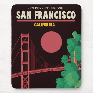 Alfombrilla De Ratón Puente Golden Gate en la noche