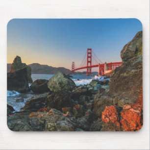 Alfombrilla De Ratón Puente Golden Gate en la oscuridad el   San