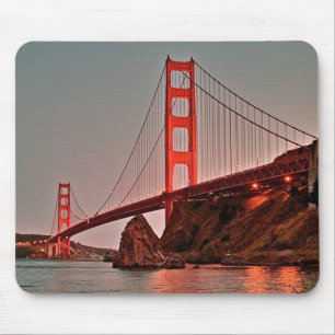 Alfombrilla De Ratón Puente Golden Gate en Sun abajo