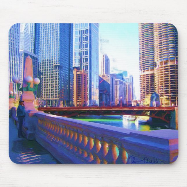 Alfombrilla De Ratón Puente Mousepad de Chicago (Frente)