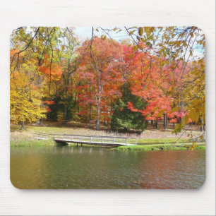 Alfombrilla De Ratón Puente Seven Springs Fall III Paisaje de Otoño