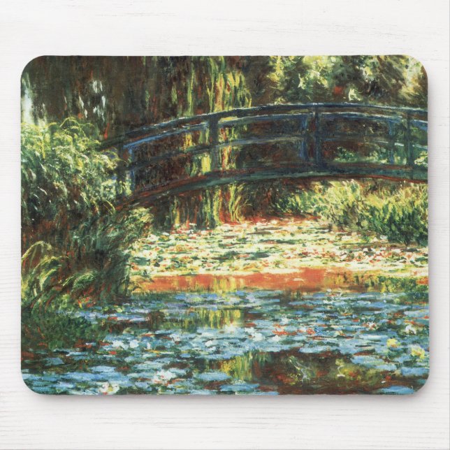 Alfombrilla De Ratón Puente sobre el estanque acuático de Claude Monet (Frente)