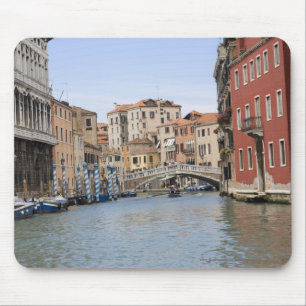 Alfombrilla De Ratón Puente sobre un canal, Gran Canal, Venecia, Italia