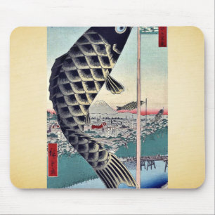 Alfombrilla De Ratón Puente y Surugadai de Suidō por Andō, Hiroshige