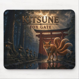 Alfombrilla De Ratón Puerta de zorro Kitsune realismo oscuro