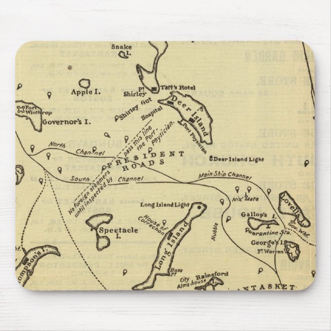 Alfombrilla De Ratón Puerto de Boston 2 (Frente)