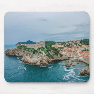 Alfombrilla De Ratón Puerto de Dubrovnik y centro de la ciudad