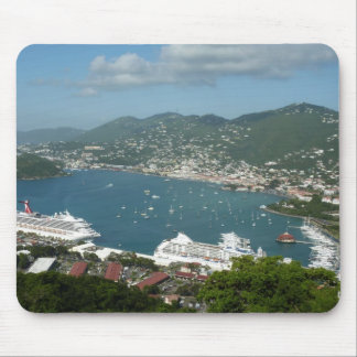 Alfombrilla De Ratón Puerto de St. Thomas Islas Vírgenes Estadounidense