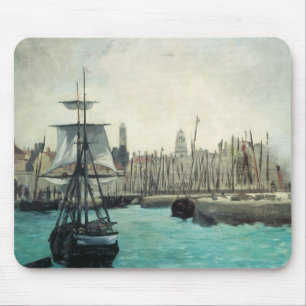 Alfombrilla De Ratón Puerto en Calais por Manet, Arte Impresionista Vin