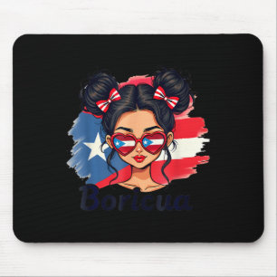 Alfombrilla De Ratón Puerto Rico Herencia Hispana Moño Desordenado Puer