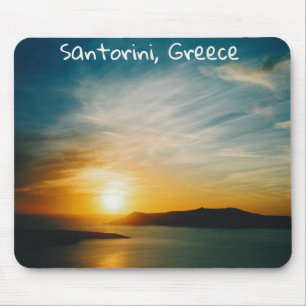 Alfombrilla De Ratón Puesta de sol de Santorini, Grecia