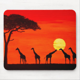 Alfombrilla De Ratón Puesta de sol en África