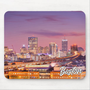 Alfombrilla De Ratón Puesta de sol sobre Boston, Massachusetts, Estados