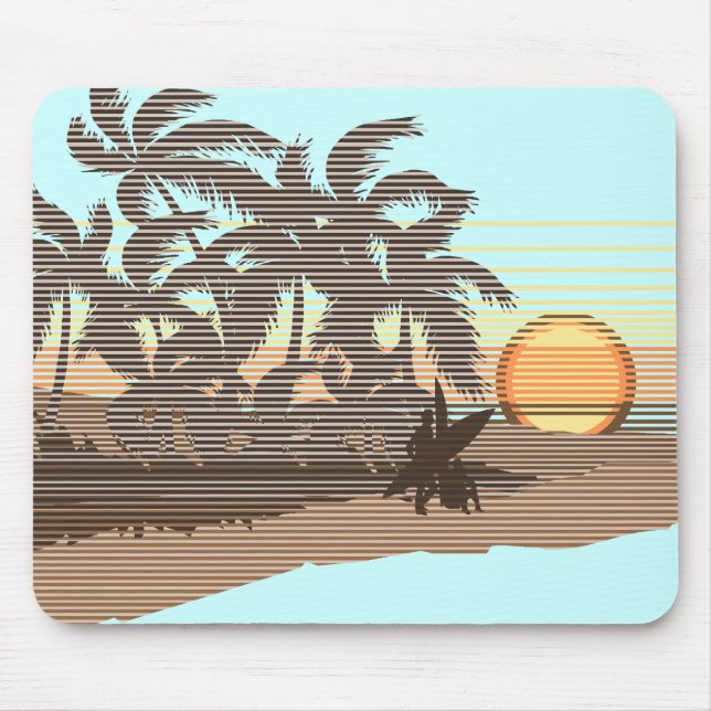 Alfombrilla De Ratón Puesta del sol grande Brown Mousepad (Frente)