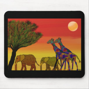 Alfombrilla De Ratón Puesta del sol Mousepad de la selva
