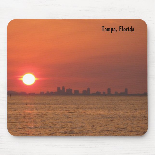Alfombrilla De Ratón Puesta del sol Mousepad de Tampa, la Florida (Frente)