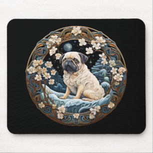 Alfombrilla De Ratón Pug Artístico