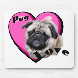 Alfombrilla De Ratón Pug Día de San Valentín