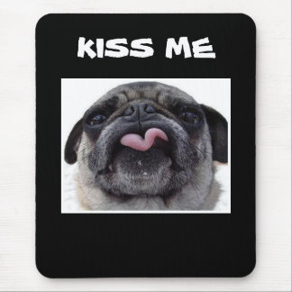 ALFOMBRILLA DE RATÓN PUG DICE "BESAME" MOUSEPAD