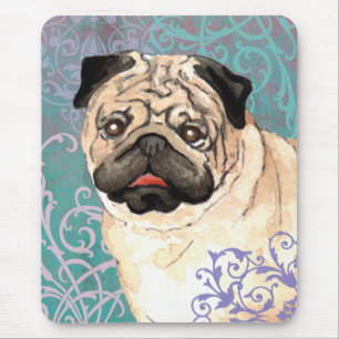 Alfombrilla De Ratón Pug elegante