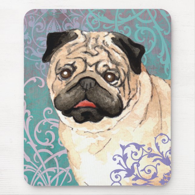 Alfombrilla De Ratón Pug elegante (Frente)