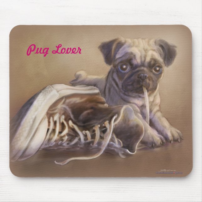 Alfombrilla De Ratón Pug Lover (Frente)