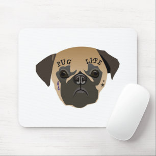 Alfombrilla De Ratón Pug Lovers   Vida útil de cute pug