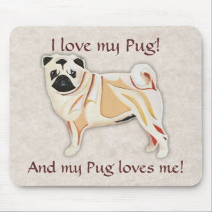 Alfombrilla De Ratón Pug Mousepad