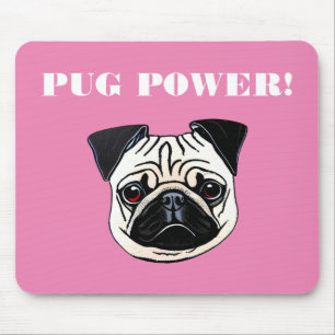 Alfombrilla De Ratón Pug Power