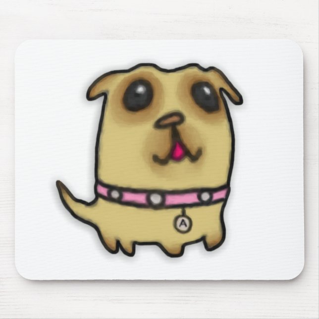 Alfombrilla De Ratón Pug Puppy Mousepad (Frente)