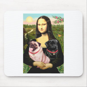 Alfombrilla De Ratón Pugs (Leonado + Negro) - Mona Lisa