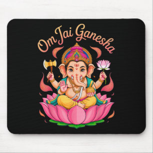 Alfombrilla De Ratón Puja hindú a Ganesha Dios Elefante India Meditació