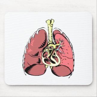 Alfombrilla De Ratón Pulmones rosados grandes