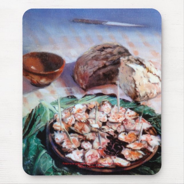 Alfombrilla De Ratón Pulpo a la gallega/Polbo á feira/pulpo gallego (Frente)